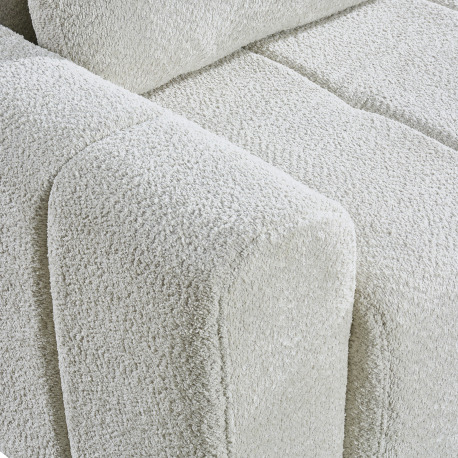 Sofá chaise longue BRAD com cama - Bege Claro - Tecido TC2320-20/LRS003-4