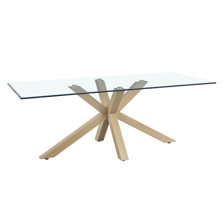 Pack mesa MURPHY + 4 cadeiras CANDY - carvalho e cinzento claro