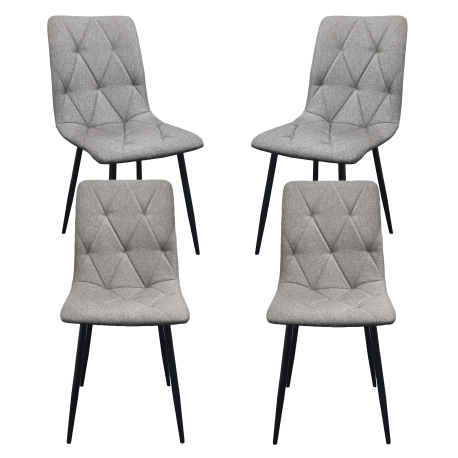 Pack 4 cadeiras NYX - Bege Acinzentado