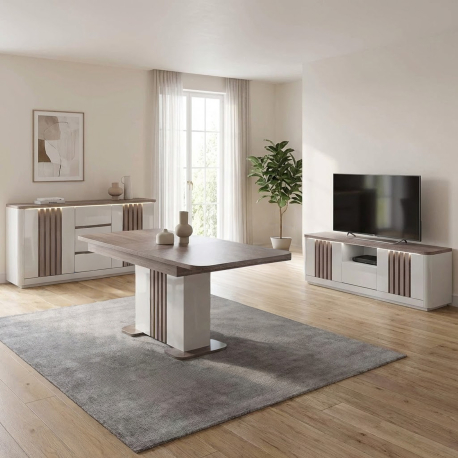 Pack sala de jantar PESARO - Carvalho Cinza