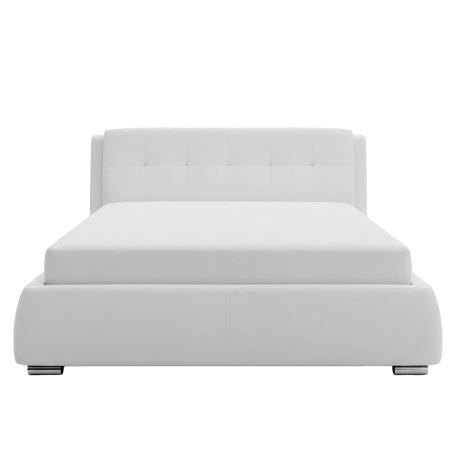 Cama de casal ANTÓNIO com 4 gavetas - Branco Memphis