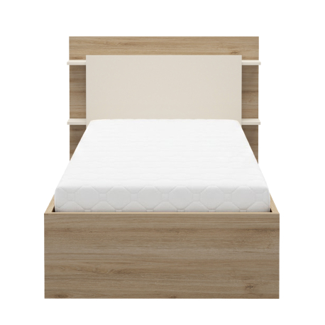Cama de solteiro elevatória BRENDA - Carvalho oak e visón Cama de solteiro elevatória BRENDA - Carvalho oak e visón
