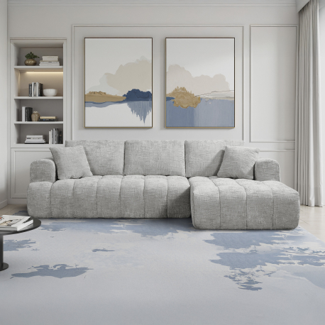 Sofás POP UP! Sofá chaise longue OAKLAND embalado a vácuo - Cinzento