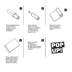 Sofás POP UP! Sofá chaise longue OAKLAND embalado a vácuo - Passo a passo