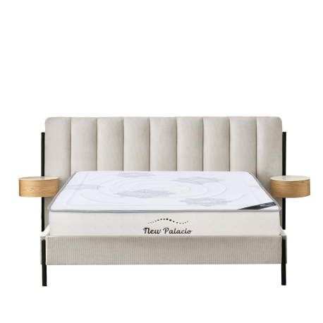 Pack cama de casal QUEENIE + Colchão HOMYSLEEP NEW PALACIO - Marfim