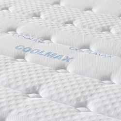 Pack cama de solteiro elevatória BRENDA + Colchão HOMYSLEEP SPRING ROLLER - Carvalho oak e visón