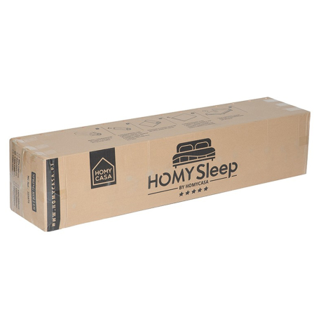 Pack cama de solteiro elevatória BRENDA + Colchão HOMYSLEEP SPRING ROLLER - Carvalho oak e visón