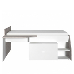 MILKY bed with 2 drawers and 1 desk - Camas Altas