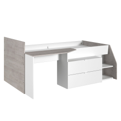 MILKY bed with 2 drawers and 1 desk - Camas Altas