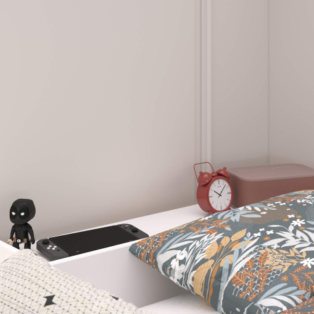 Cama alta dupla ALEXANDRIA com secretárias - Camas Altas