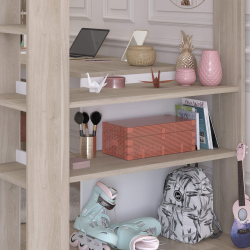 Cama alta dupla ALEXANDRIA com secretária - Camas Altas