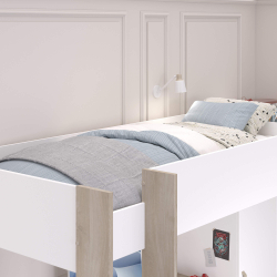 Cama alta dupla ALEXANDRIA com secretária - Camas Altas