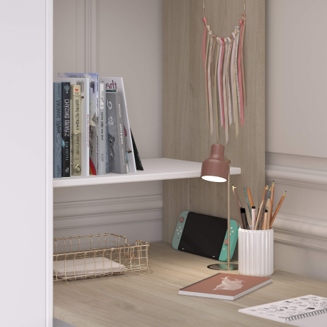 Cama alta dupla ALEXANDRIA com secretárias - Camas Altas