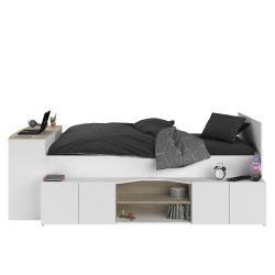 Cama de solteiro CLEO com secretária - Camas Altas