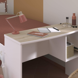 Cama de solteiro CLEO com secretária - Camas Altas