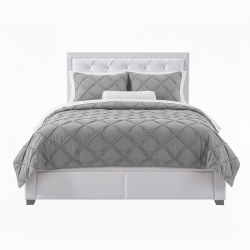 Cama de casal BIA com 4 gavetas - Branco Memphis (140cm, 160cm e 180cm)
