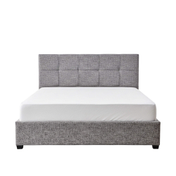 Cama de casal LONDON - Cinzento Claro