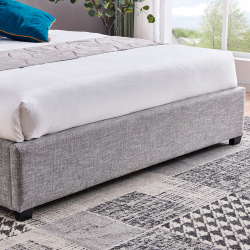 Cama de casal LONDON - Cinzento Claro