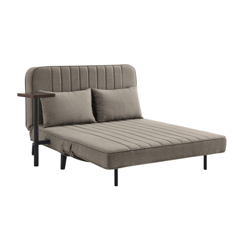 Sofá cama MYLLA com mesa de apoio - Taupe