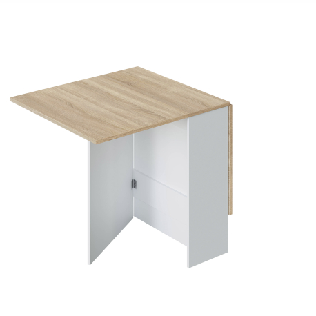 Mesa rebatível FLY - Branco e Carvalho
