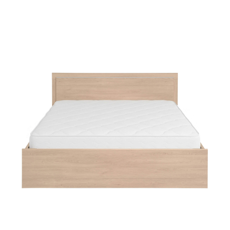 Cama de casal NOEMIA - Carvalho, Tamanho - 140 x 190 cm