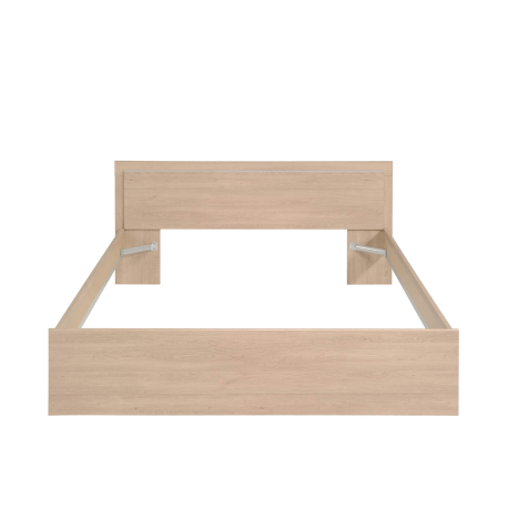 Cama de casal NOEMIA - Carvalho, Tamanho - 140 x 190 cm