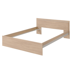 Cama de casal NOEMIA - Carvalho, Tamanho - 140 x 190 cm