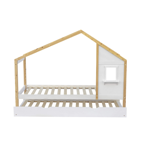 Cama infantil MAISON com gavetão - Carvalho Natura e Branco, Tamanho - 90 x 200 cm Cama infantil MAISON com gavetão - Carvalho Natura e Branco, Tamanho - 90 x 200 cm