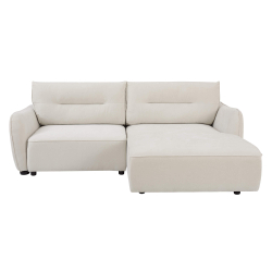 Sofá chaise longue MELORIE com cama e baú - Bege