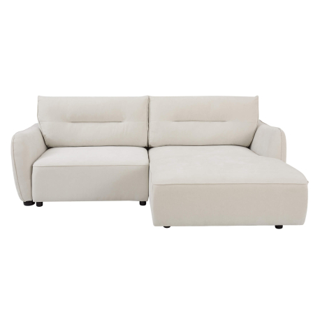 Sofá chaise longue MELORIE com cama e baú - Bege
