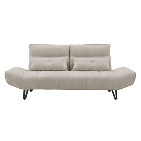 Sofá 3 lugares MAREK com 2 encostos deslizantes - Taupe