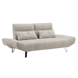 Sofá 3 lugares MAREK com 2 encostos deslizantes - Taupe