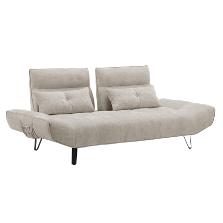 Sofá 3 lugares MAREK com 2 encostos deslizantes - Taupe