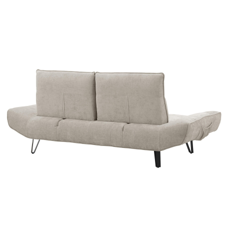Sofá 3 lugares MAREK com 2 encostos deslizantes - Taupe
