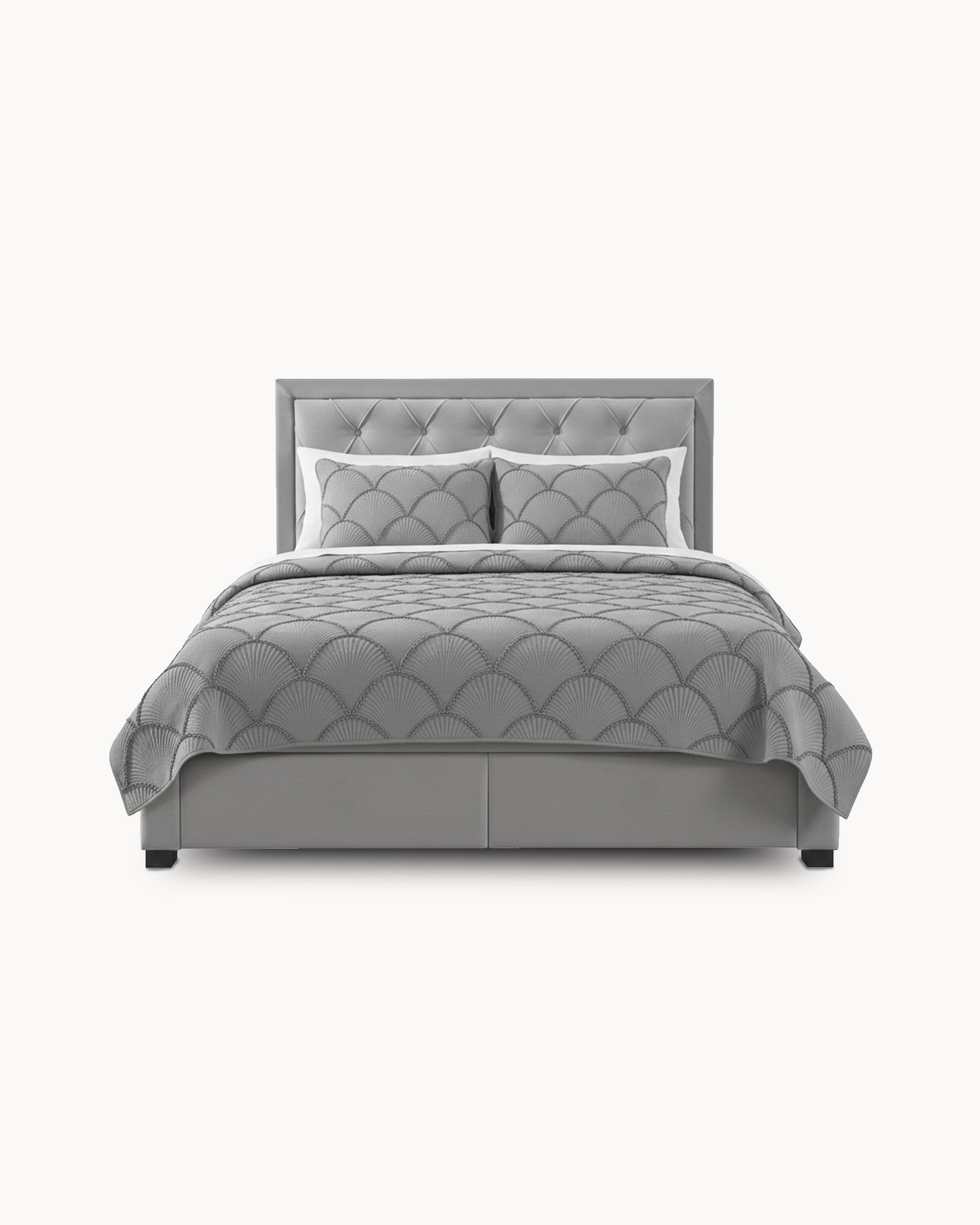 BIA double bed with 4 drawers