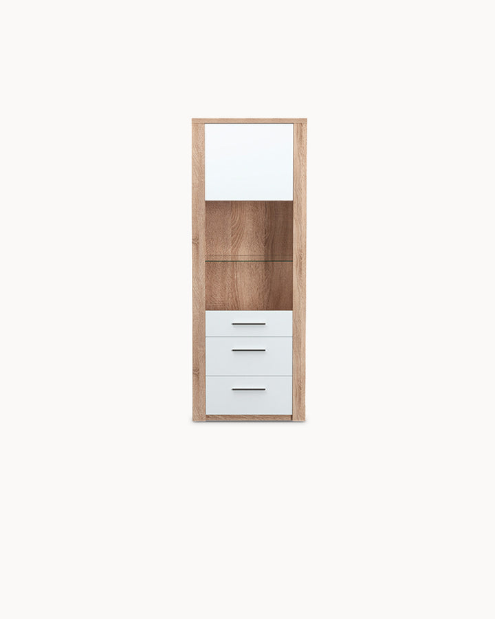 Vitrine PARIS com 1 porta e 3 gavetas