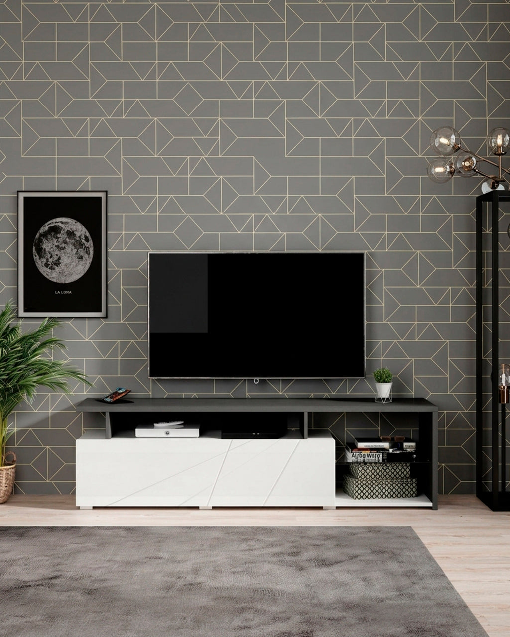 Mueble TV ARCTIC con 1 puerta abatible