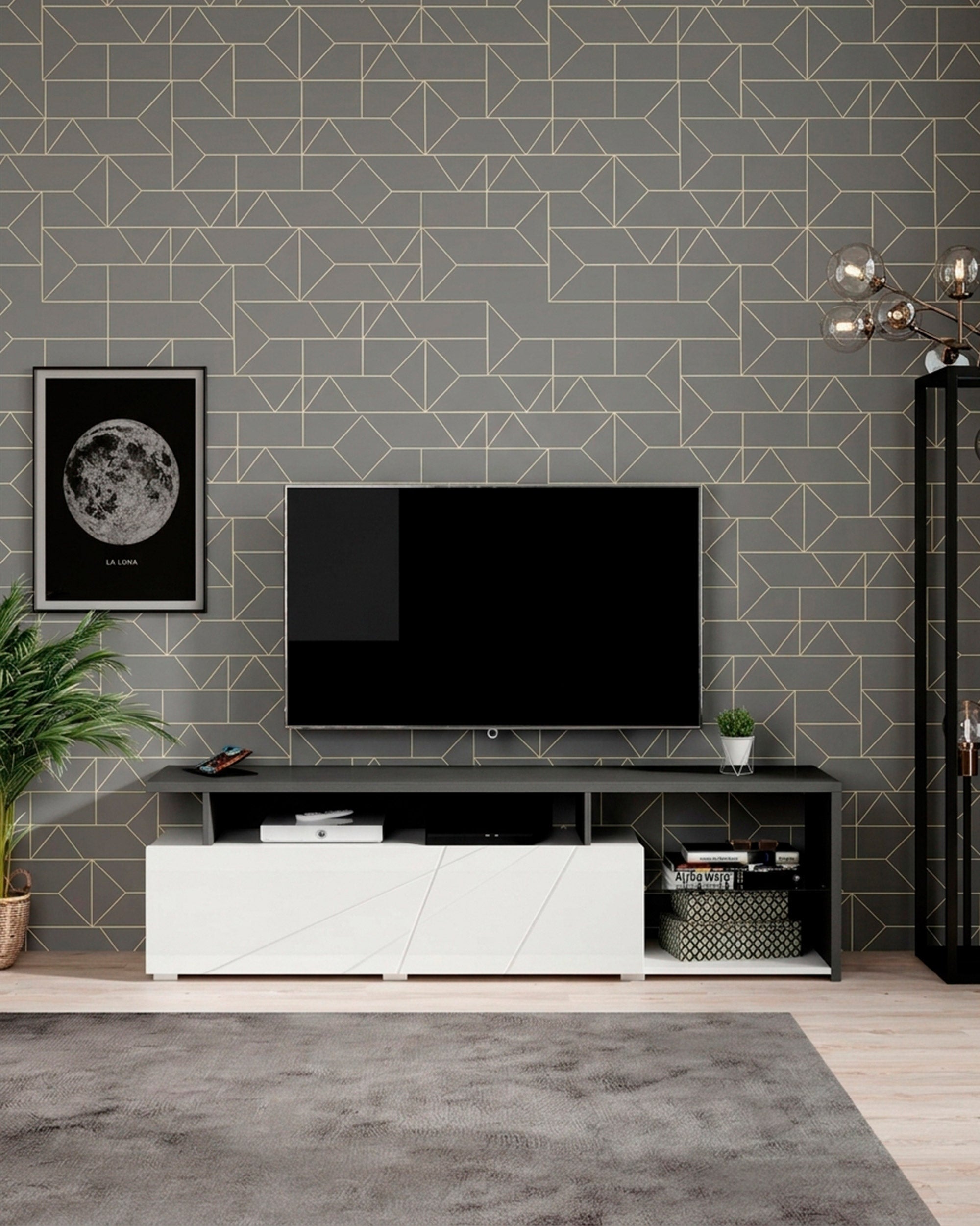 Mueble TV ARCTIC con 1 puerta abatible