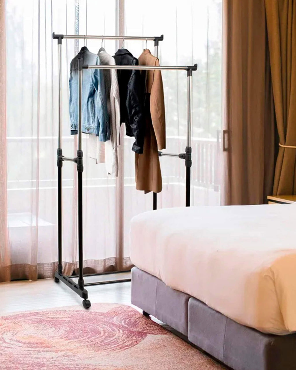 Burro doble extensible (90-155cm) con ruedas