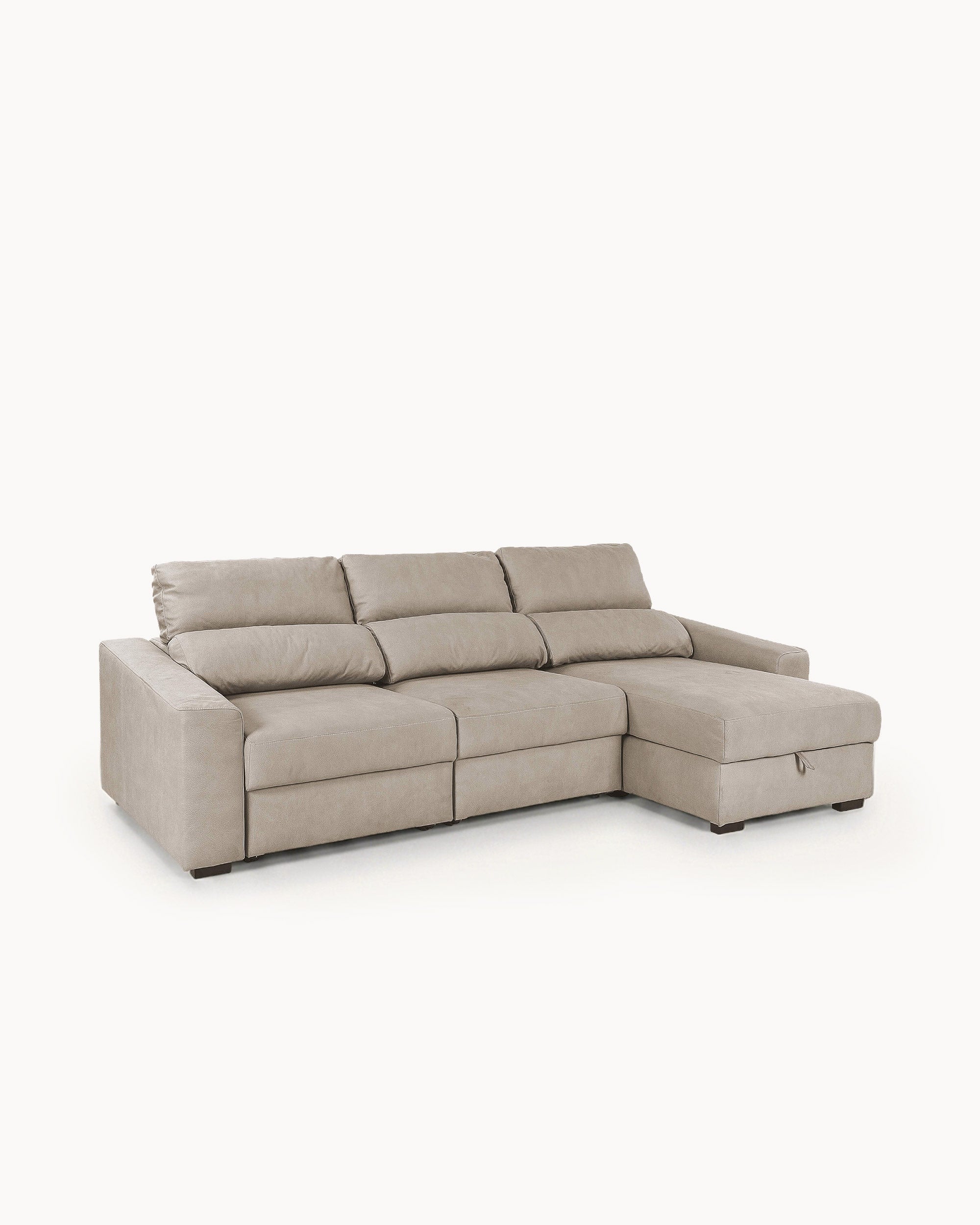 Sofá chaise longue reversible ALABAMA con cama y arcón
