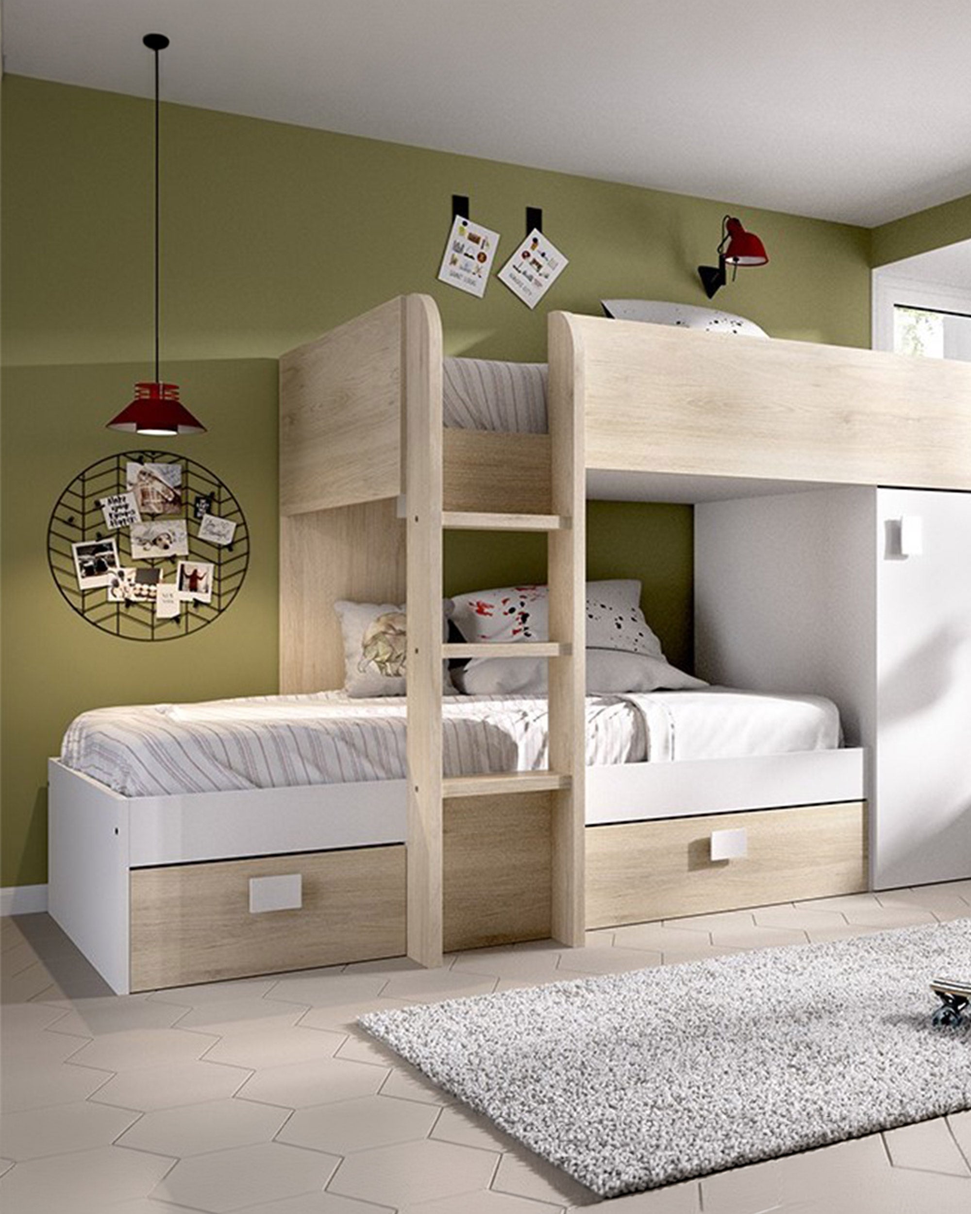 THEO Reversible Bunk Bed with Drawers and Wardrobe