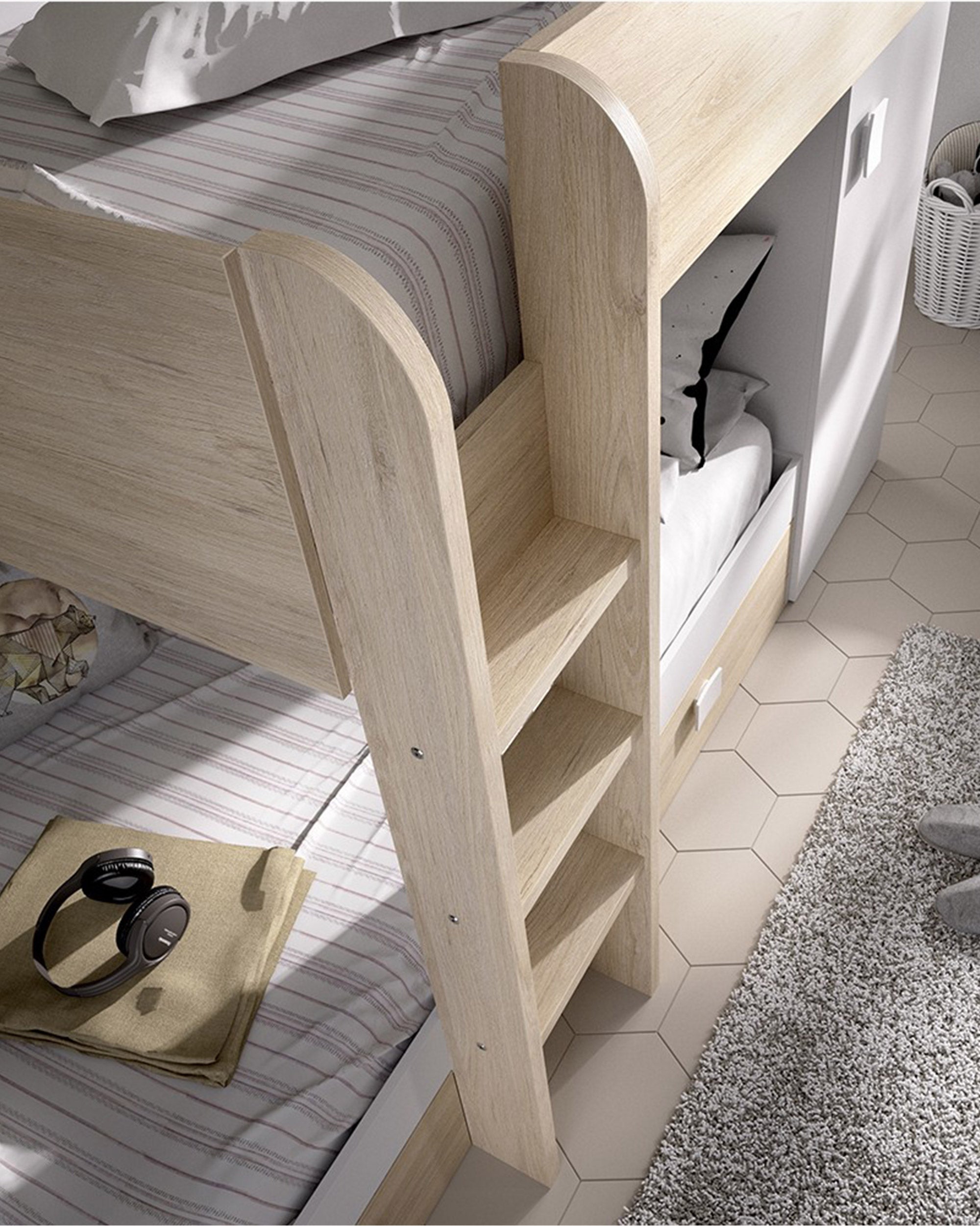 THEO Reversible Bunk Bed with Drawers and Wardrobe