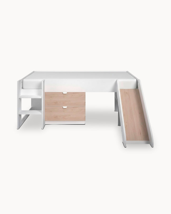 Cama alta TOBOGÁN con 2 cajones