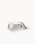 High bed SLIDE with 2 drawers