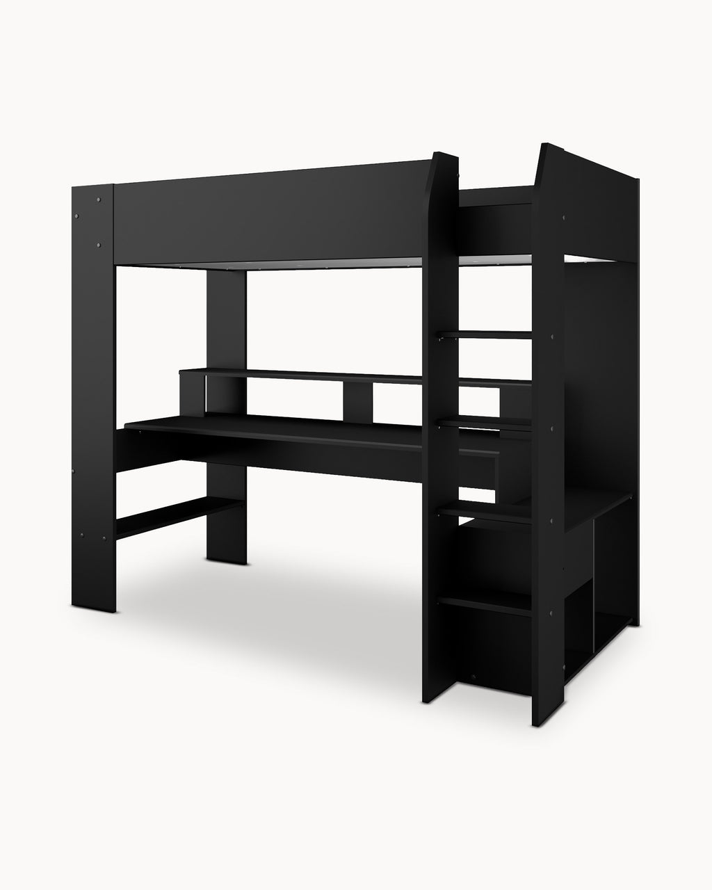 Cama alta gamer ONLINE con LED y escritorio