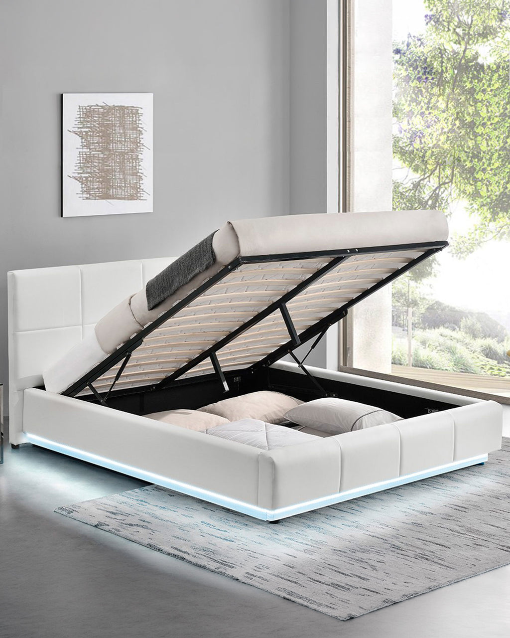 Cama de casal INFINITY II elevatória com LED
