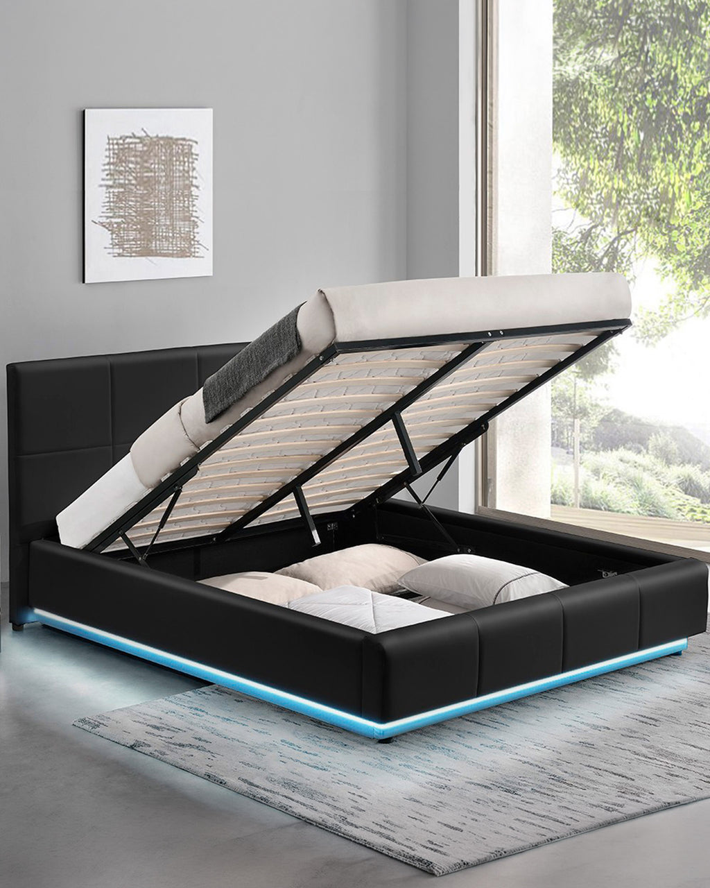 Cama de matrimonio INFINITY II elevable con LED