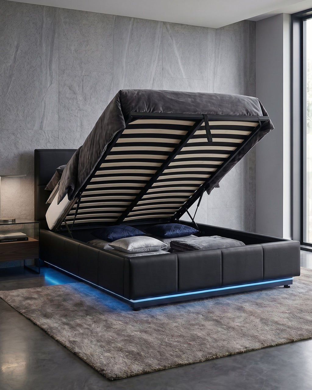 Pack cama de casal elevatória INFINITY II + Colchão HOMYSLEEP PALACIO COOLER