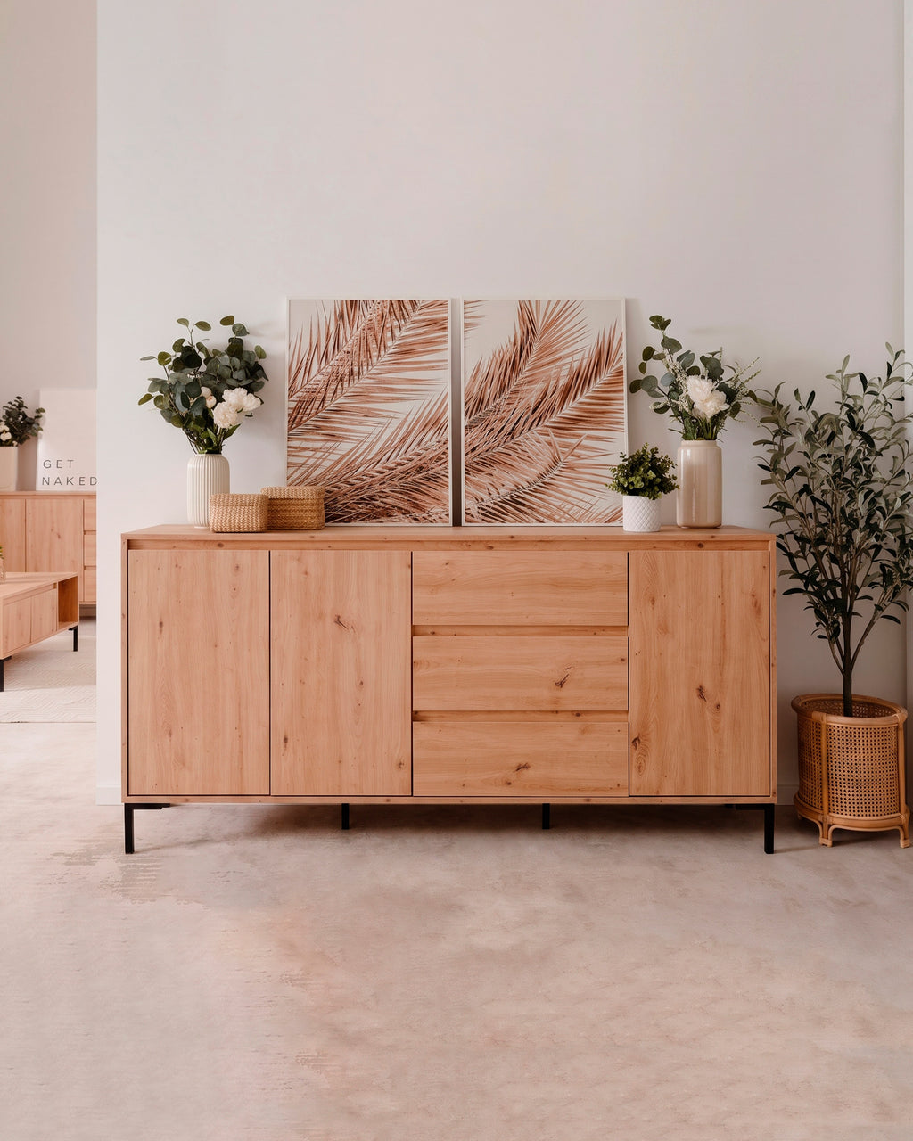 KORSIKA Sideboard with 3 doors and 3 drawers