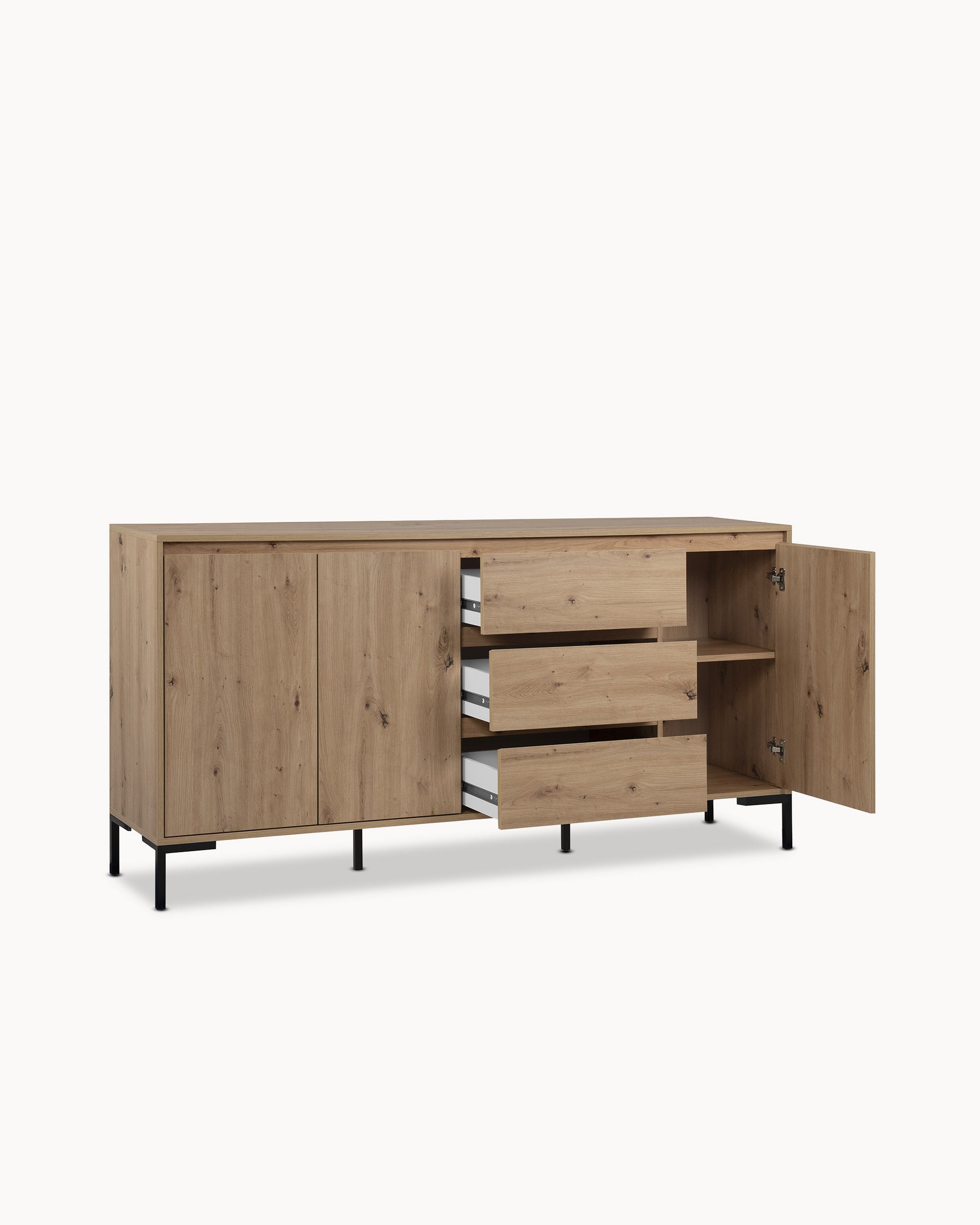 Aparador KORSIKA com 3 portas e 3 gavetas